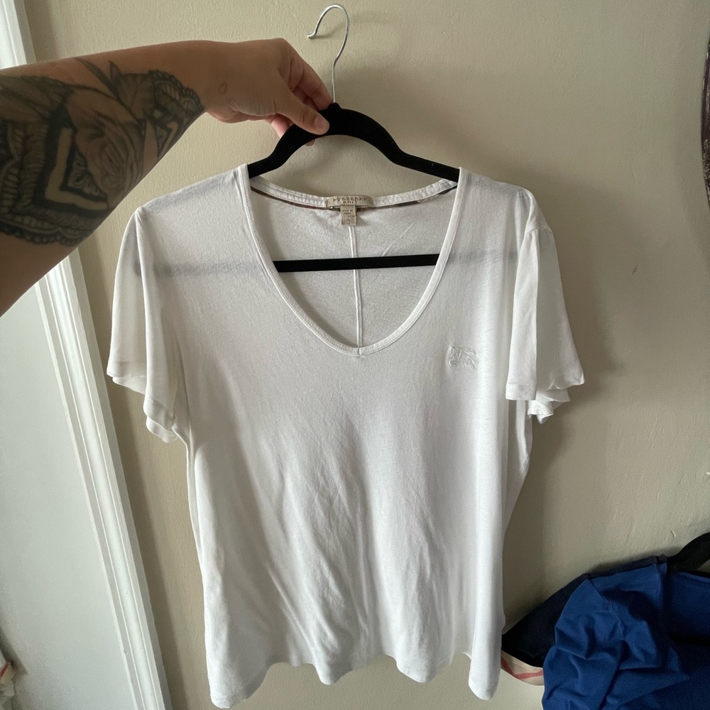 Burberry white V-Neck Women's Top